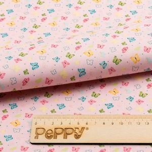Ткани для пэчворка PEPPY НИ-05, бабочки розовый