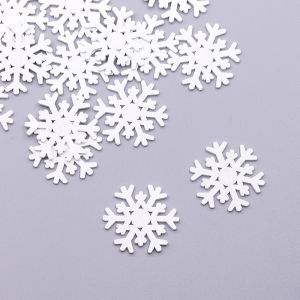Деревянная снежинка-3, 37 мм
