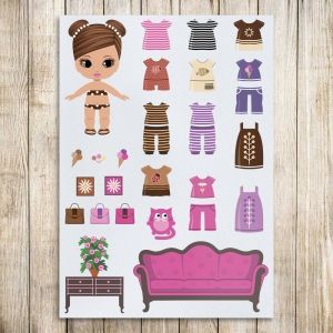 Фетр с рисунком "Papper Doll 2"