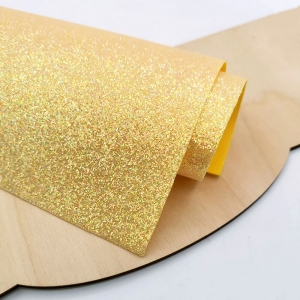 Блестящая ткань с мелкими блестками, цвет желтый