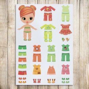 Фетр с рисунком "Papper doll"