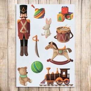 Фетр с рисунком "Детские игрушки 4"