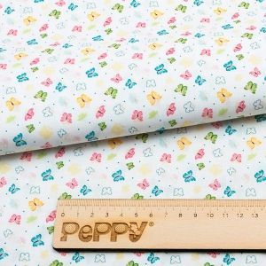 Ткани для пэчворка PEPPY НИ-01, бабочки белый