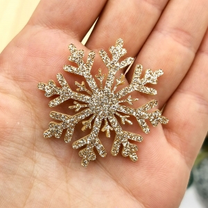 Снежинка из блестящего фетра, цвет песочный