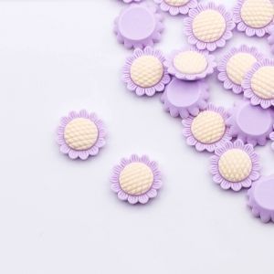 Кабошон ромашка 20мм, цвет фиолетовый