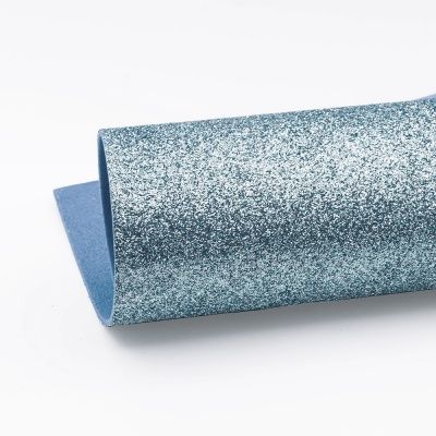 Фоамиран глиттерный 2мм, цвет пыльно-голубой