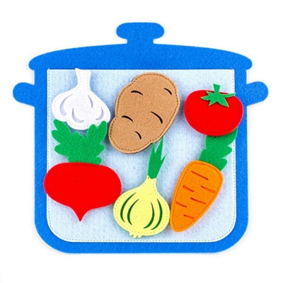 Развивающая игра Кастрюля с овощами