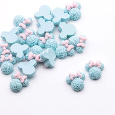  Кабошон микки 20 мм, цвет бирюзовый