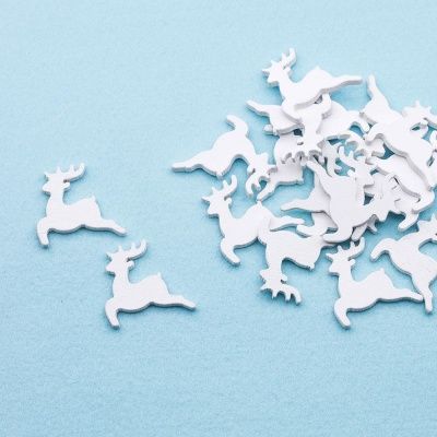 Деревянный олень 30 мм, цвет белый