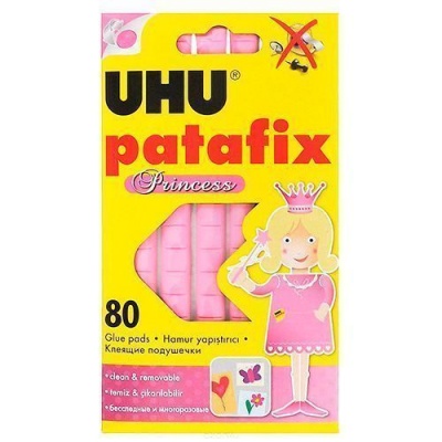 Клеящие подушечки UHU Tac Patafix для временного крепления, цвет розовый