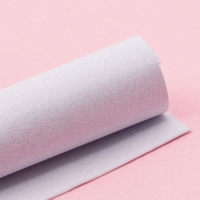 Фетр блестящий жесткий, цвет белый с серебряными блестками