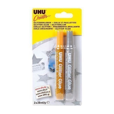 Клеящие блестки UHU Glitter Glue 2*20мл