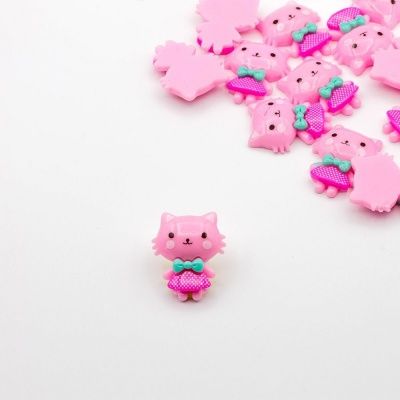 Кабошоны акриловые киска, 30*25 мм