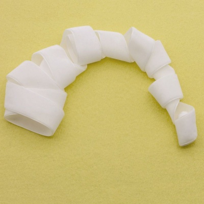 Бархатная лента 25 мм, цвет белый