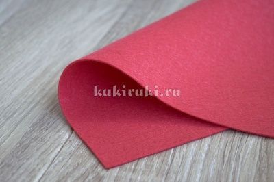 Фетр полушерстяной 1.1 мм, цвет коралловый