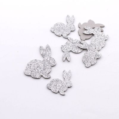 Кролик из фоамирана, цвет серебряный