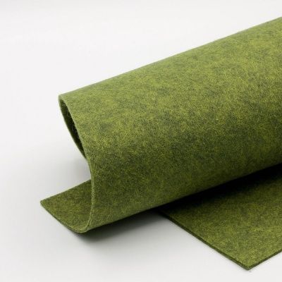 Корейский мягкий фетр 1,5 мм, цвет ST-43 (оливковый меланж)