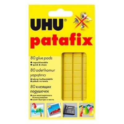 Клеящие подушечки UHU Tac Patafix для временного крепления, цвет желтый