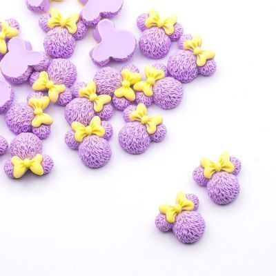  Кабошон микки 20 мм, цвет сиреневый
